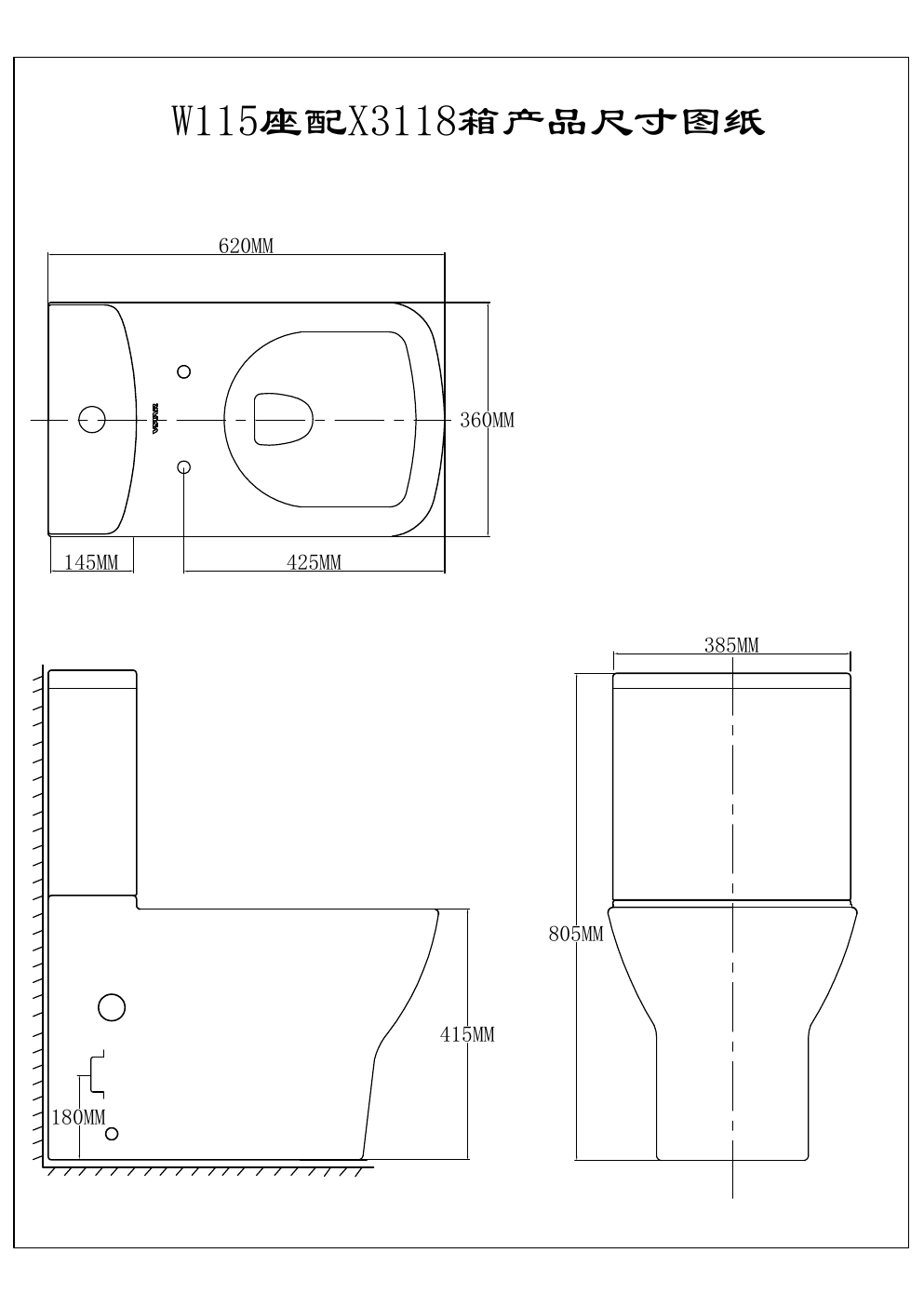 W115 dimension drawing technical drawing preview