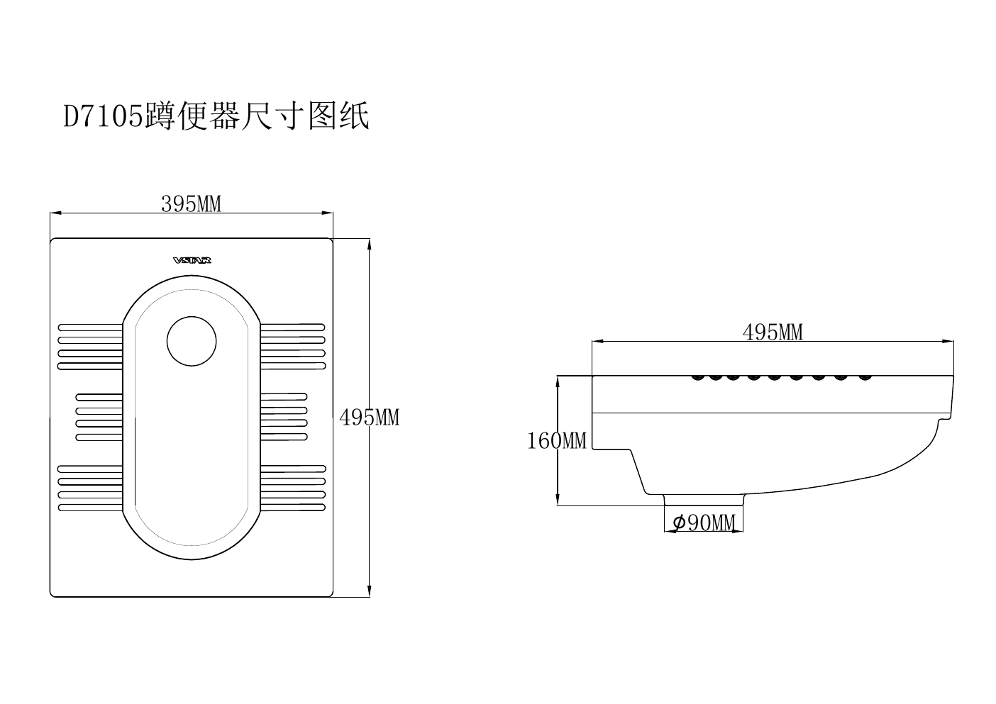 D7105 dimension drawing technical drawing preview