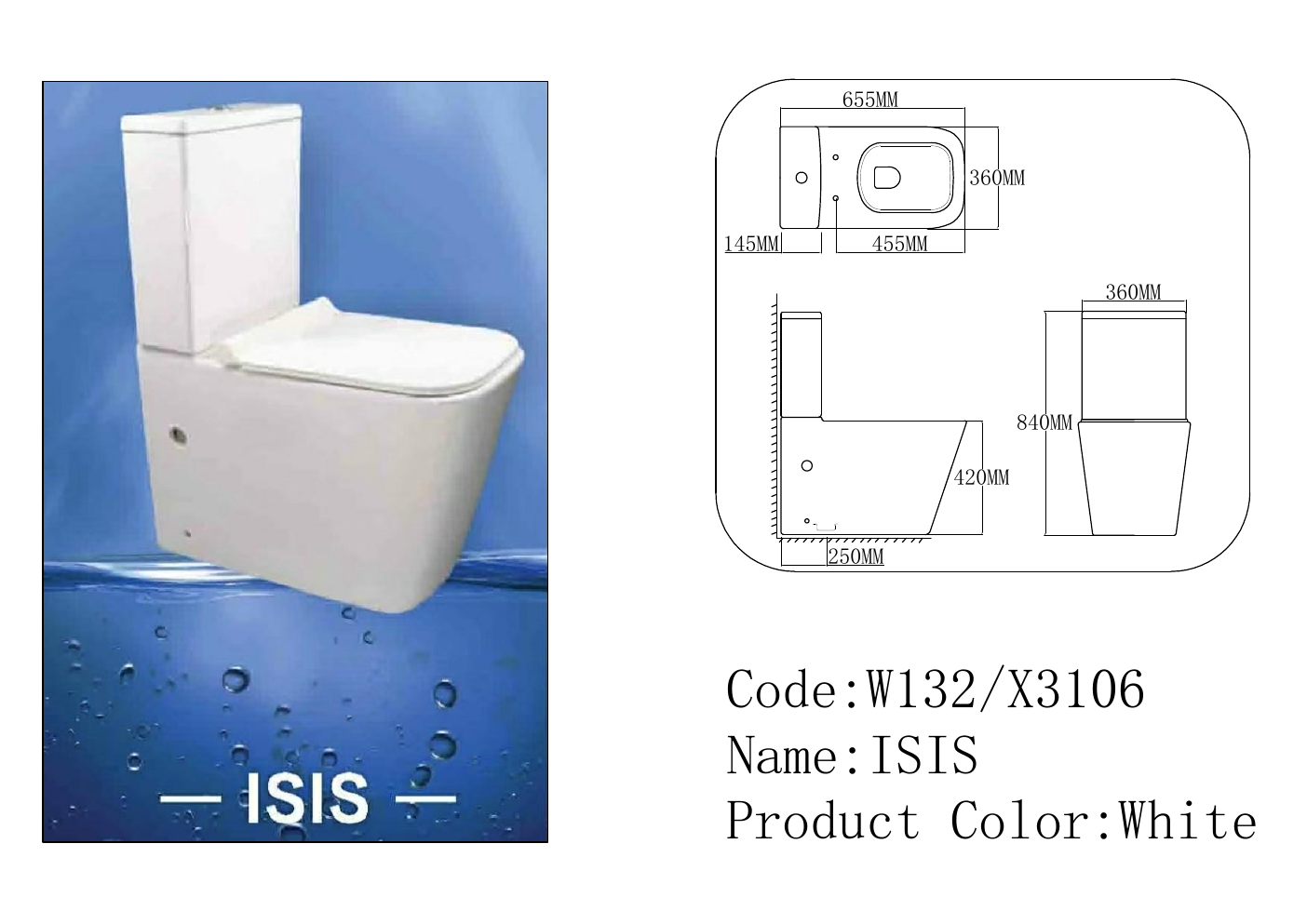 W132 dimension drawing technical drawing preview