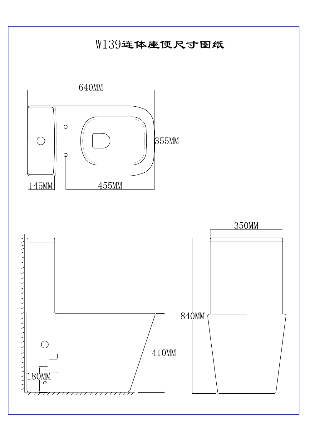 W139 dimension drawing technical drawing preview