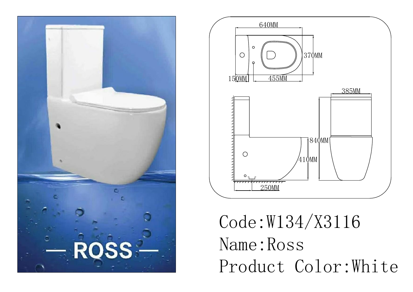 W134 dimension drawing technical drawing preview